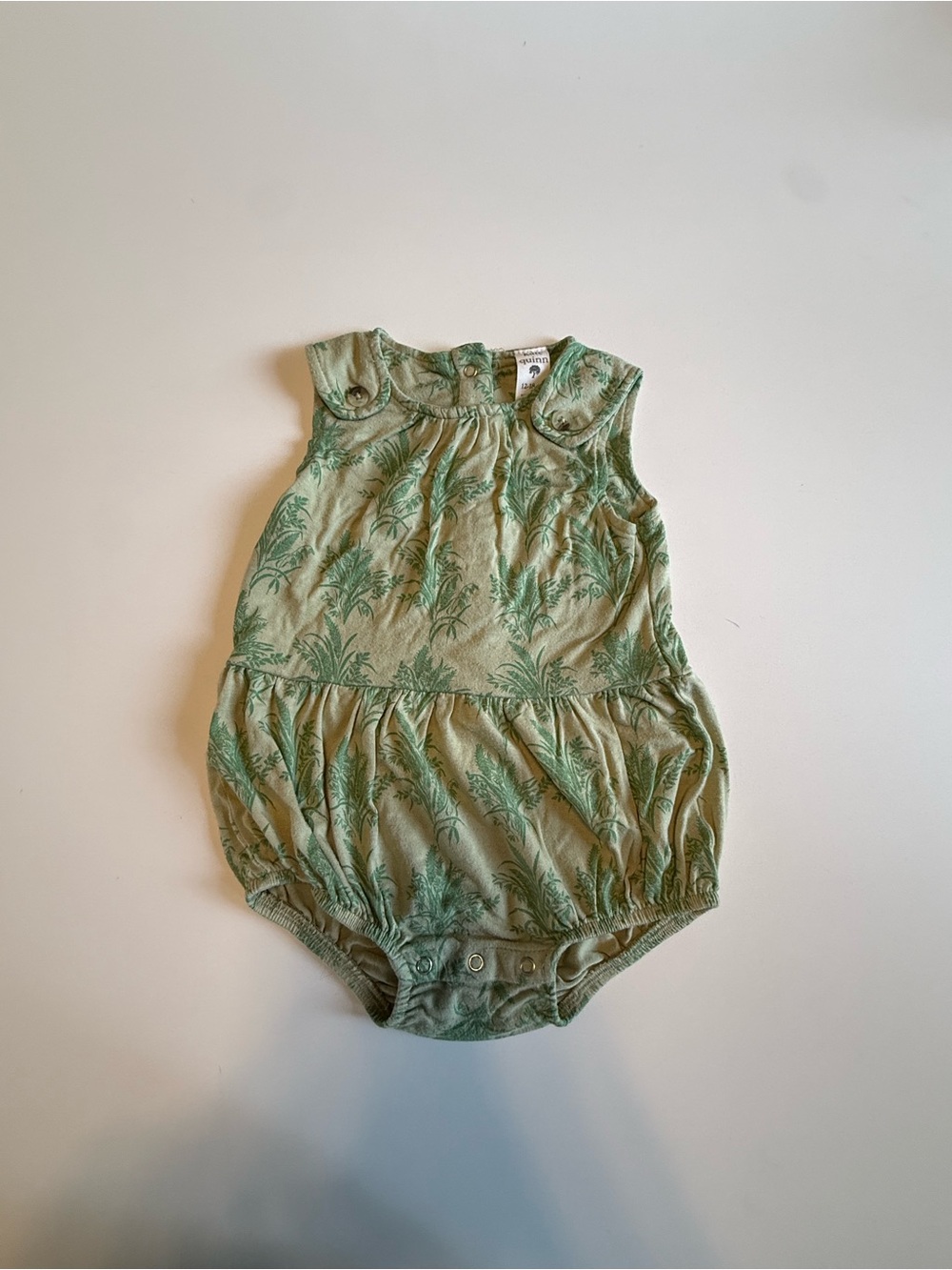Kate Quinn green grasses bubble romper